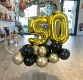 Mini Bouquet cumpleaños oro/negro